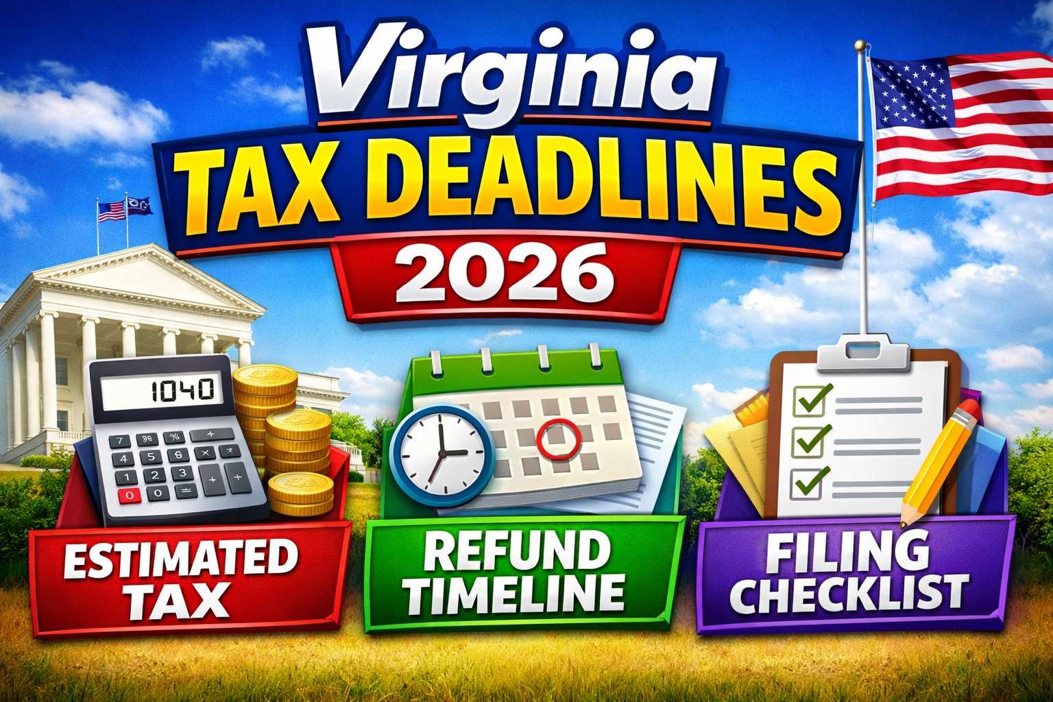 Virginia Tax Deadlines 2026: త్రైమాసిక Estimated Tax లెక్కలు, Refund ఎప్పుడు?